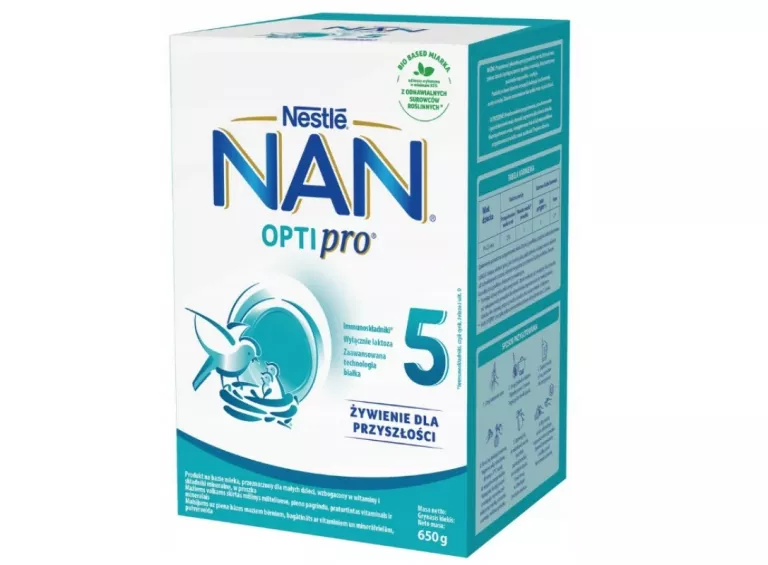 NESTLÉ NAN OPTIPRO ,PRODUKT NA BAZIE MLEKA 5, DLA MAŁYCH DZIECI, 650 G