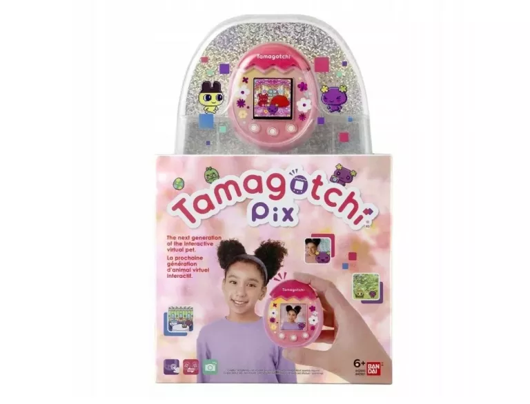 GRA ELEKTRONICZNA BANDAI TAMAGOTCHI PIX PINK HOBBY