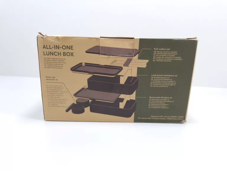 LUNCHBOX POJEMNIK NA ŻYWNOŚĆ ŚNIADANIÓWKA SZTUĆCE UMAMI