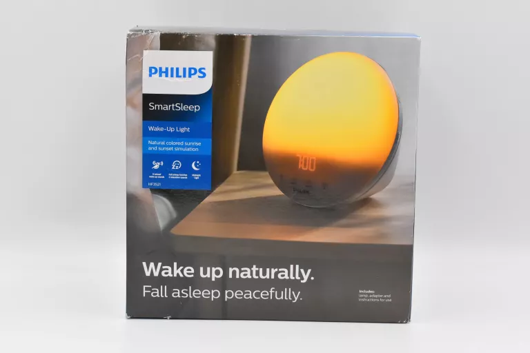LAMPKA BUDZIK RADIO PHILIPS WAKE-UP LIGHT HF3531/01 USB