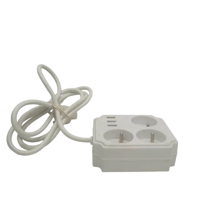 LISTWA ZASILAJĄCA PRZEDŁUŻACZ 2M 3X GNIAZDA + 3X USB BIAŁA UZIEMIENIE