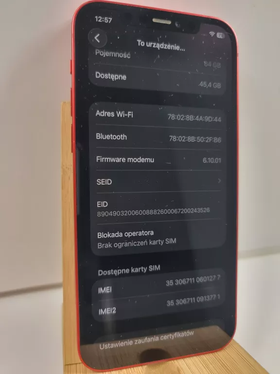 APPLE IPHONE 12 64GB BAT.78%