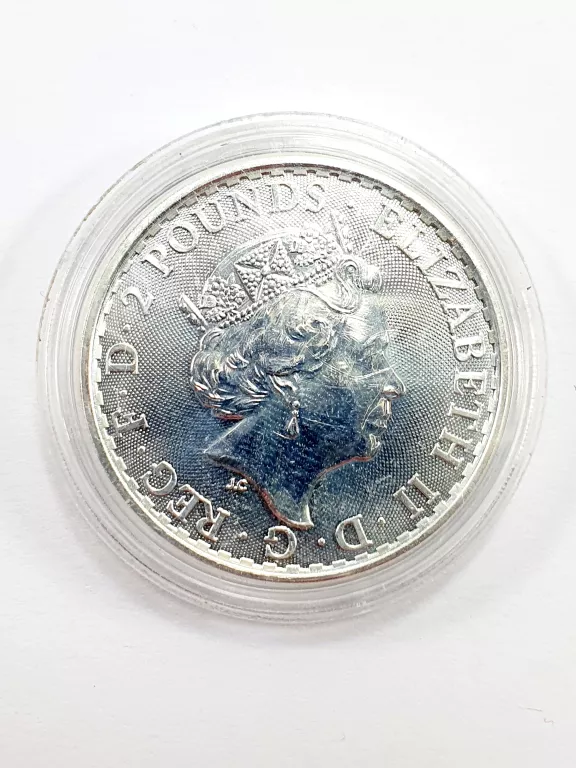 SREBRNA MONETA BRYTYJSKA BRITANNIA 1 OZ 2023 999 SILVER 2 POUNDS