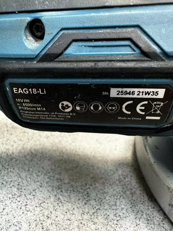 SZLIFIERKA KĄTOWA ERBAUER EAG18-LI 125MM 8500/MIN