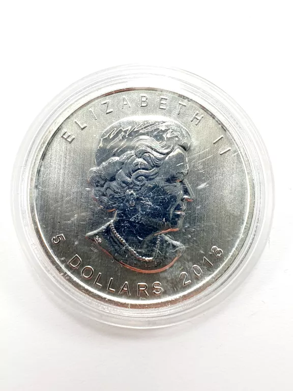 SREBRNA MONETA KANADA 1OZ 999 ELŻBIETA II, 5 DOLARÓW 2013