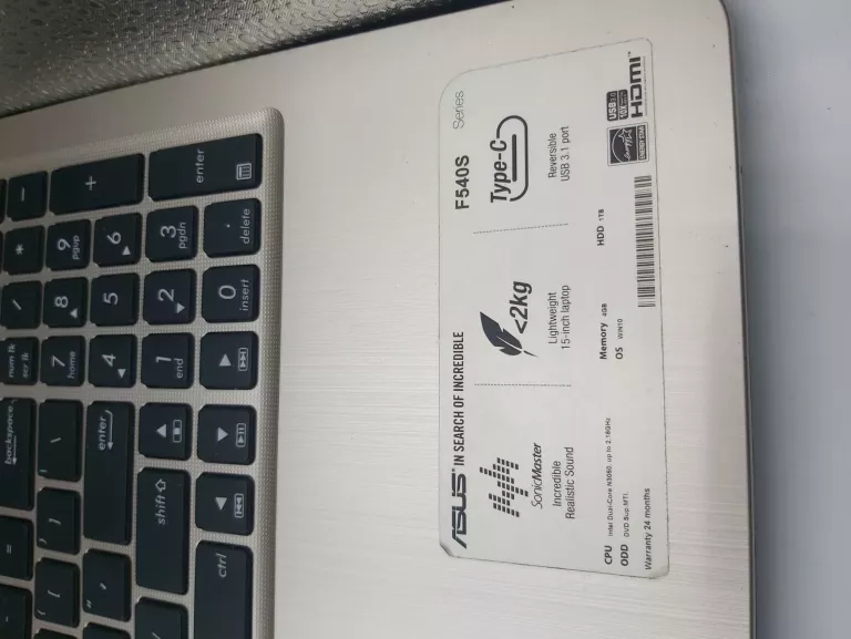 LAPTOP ASUS F540S