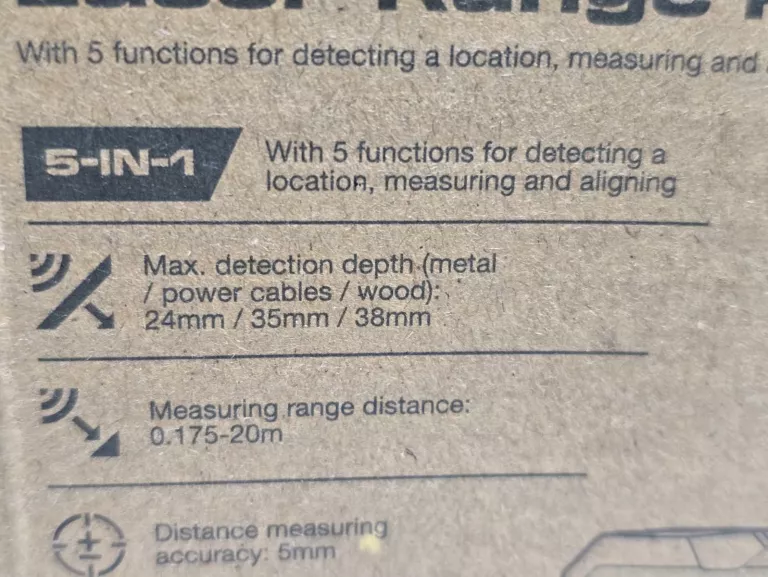 DETEKTOR WIELOFUNKCYJNY Z DALMIERZEM LASEROWYM PARKSIDE PMME 5 A1