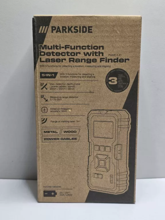 DETEKTOR WIELOFUNKCYJNY Z DALMIERZEM LASEROWYM PARKSIDE PMME 5 A1