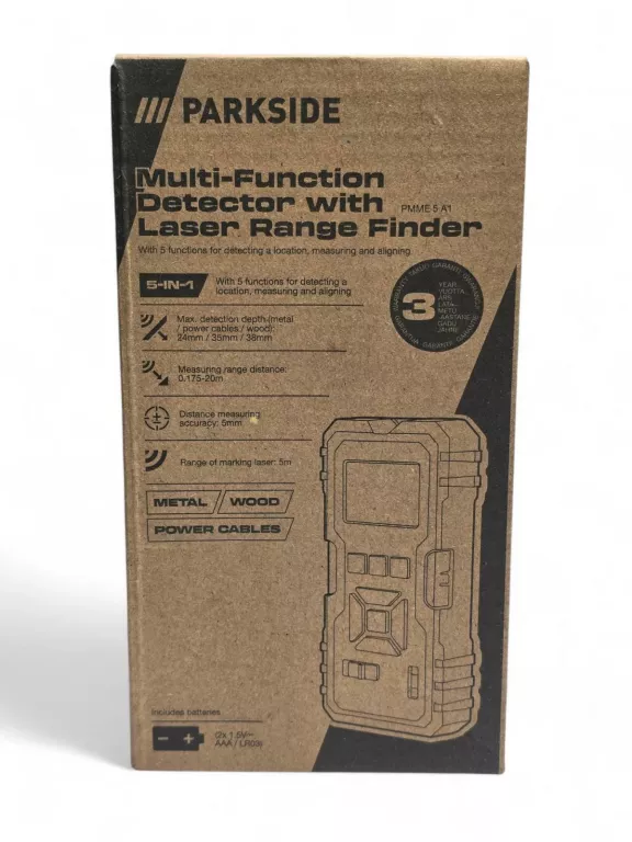 DETEKTOR WIELOFUNKCYJNY Z DALMIERZEM LASEROWYM PARKSIDE PMME 5 A1