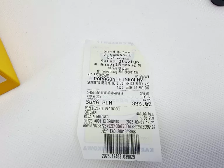 REALME NOTE 70T 4/128GB CZARNY