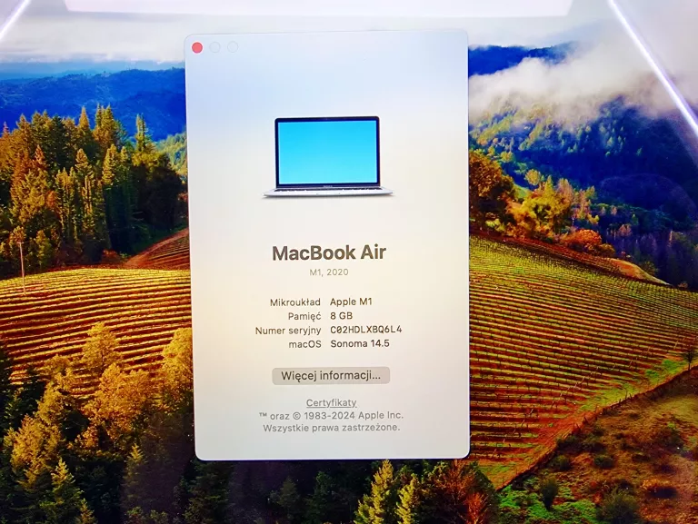 LAPTOP APPLE MACBOOK AIR APPLE M 8 GB / 256 GB