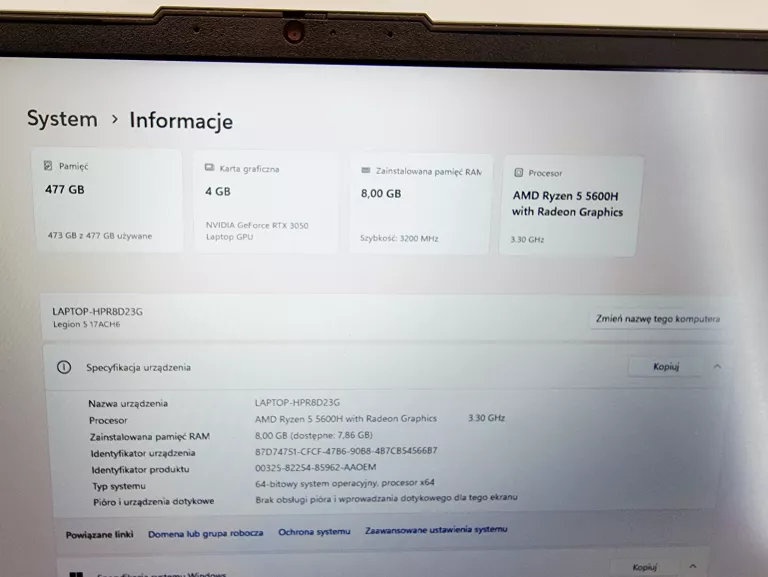 LENOVO LEGION 5 17ACH6