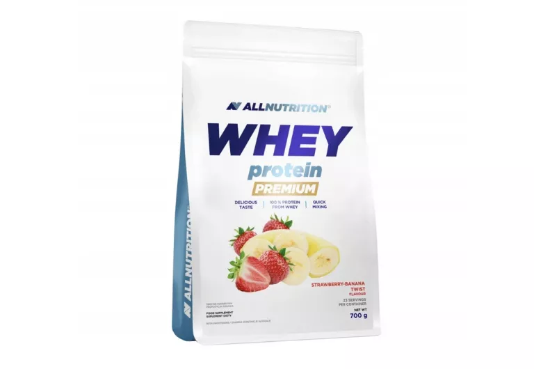 ODŻYWKA BIAŁKOWA ALLNUTRITION PROSZEK 700 G SMAK BANANOWO-TRUSKAWKOWY
