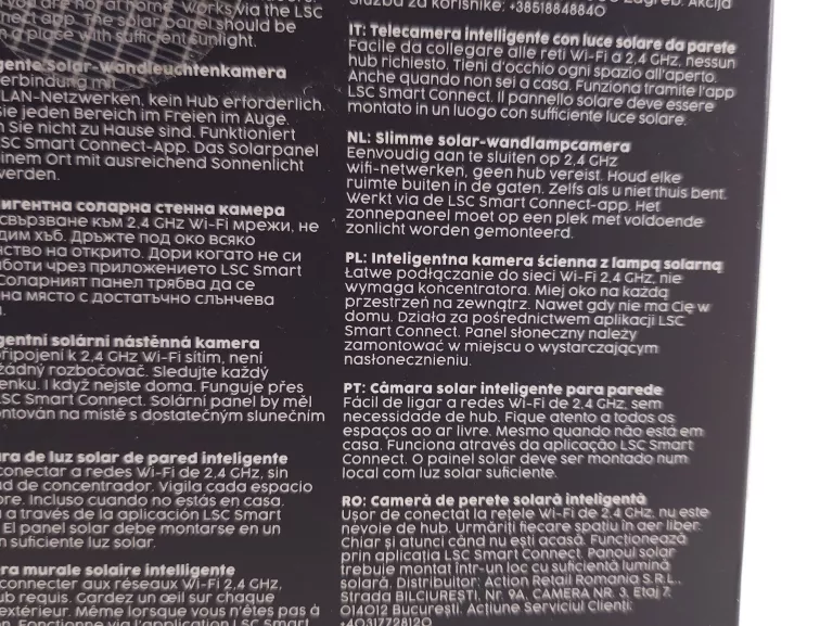 LSC SMART CONNECT 300 LUMEN SOLAR WALL LIGHT CAMERA