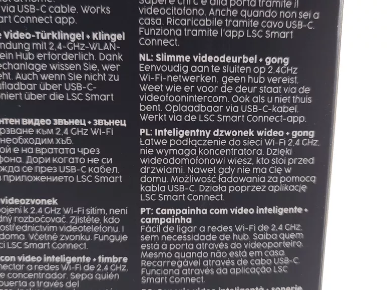 WIDEOWIZJER DOMOFON LSC SMART CONNECT VIDEO DOORBELL 1080P