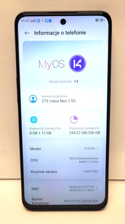 TELEFON ZTE NUBIA NEO 2 5G 8/256GB