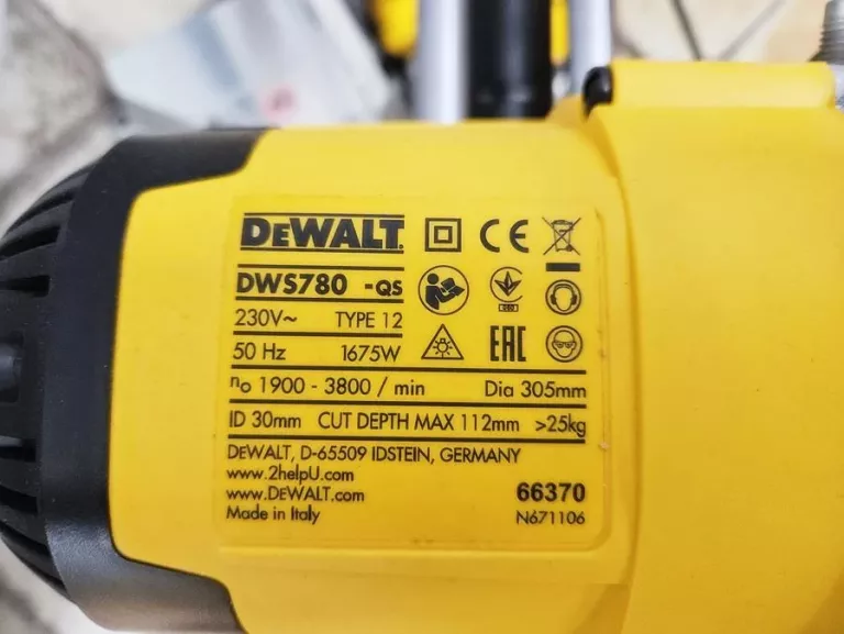 UKOŚNICA DEWALT DWS780-QS