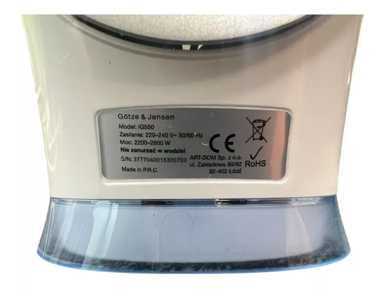 ŻELAZKO GÖTZE & JENSEN IG550