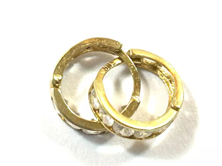 WYRÓB JUBILERSKI UŻYWANY KOLCZYKI PR.585 0,72G