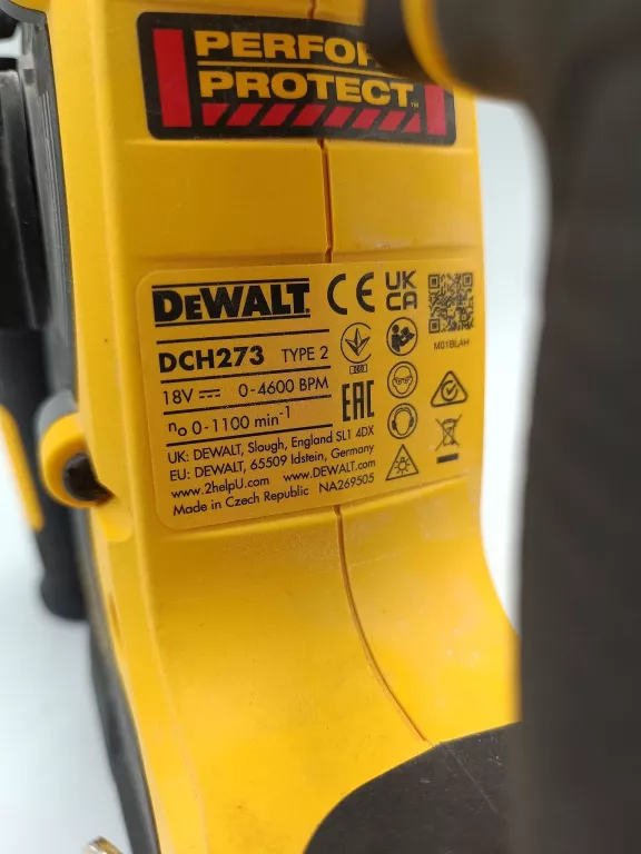 MŁOTOWIERTARKA AKUMULATOROWA BODY DEWALT DCH273