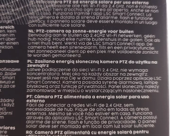 KAMERA PTZ ZASILANA ENERGIĄ SŁONECZNĄ LSC SMART CONNECT