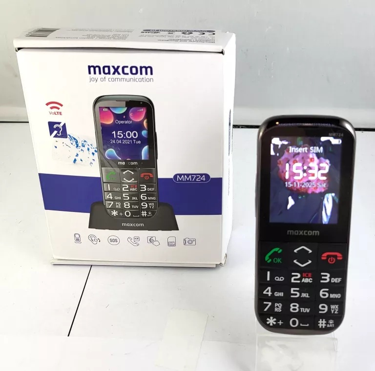 TELEFON MAXCOM MM724 + PUDEŁKO