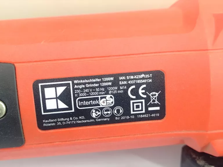 SZLIFIERKA KĄTOWA MY PROJECT 1200 W 125 MM