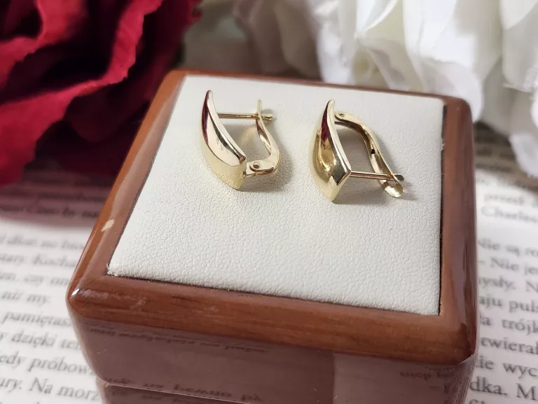 MASYWNE ZŁOTE KOLCZYKI 1,93G 585