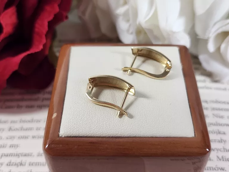 MASYWNE ZŁOTE KOLCZYKI 1,93G 585