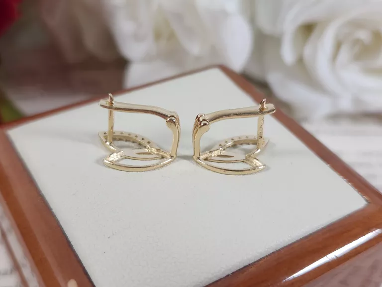 ELEGANCKIE ZŁOTE KOLCZYKI 1,87G 585