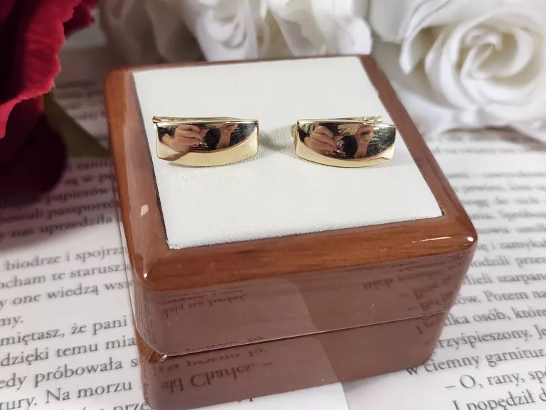 MASYWNE ZŁOTE KOLCZYKI 1,93G 585