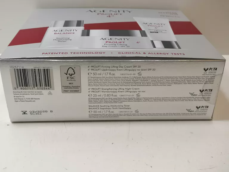 AGENITY ZESTAW 4° PROLIFT WZMOCNIENIE STRUKTURY SKÓRY (50ML+ 25ML + 50ML)