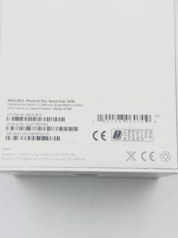 APPLE IPHONE 6S PLUS A1687 2GB 32GB LTE SPACE GRAY /100% KONDYCJA BATERI