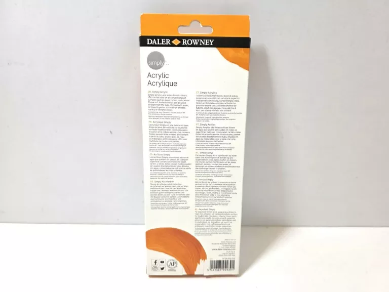 ZESTAW FARB AKRYLOWYCH DALER ROWNEY SIMPLY 12 KOLORÓW