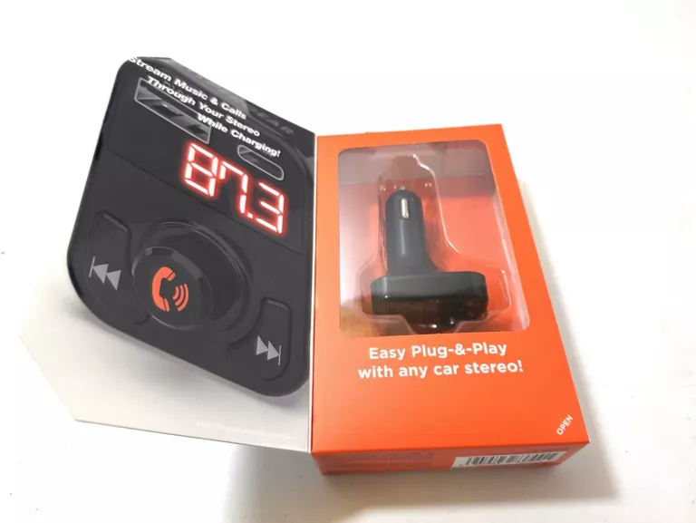 HYPERGEAR TRANSMITER FM BLUETOOTH +ŁADOWARKA SAMOCHOD 2XUSB 2400 MAH 12/24