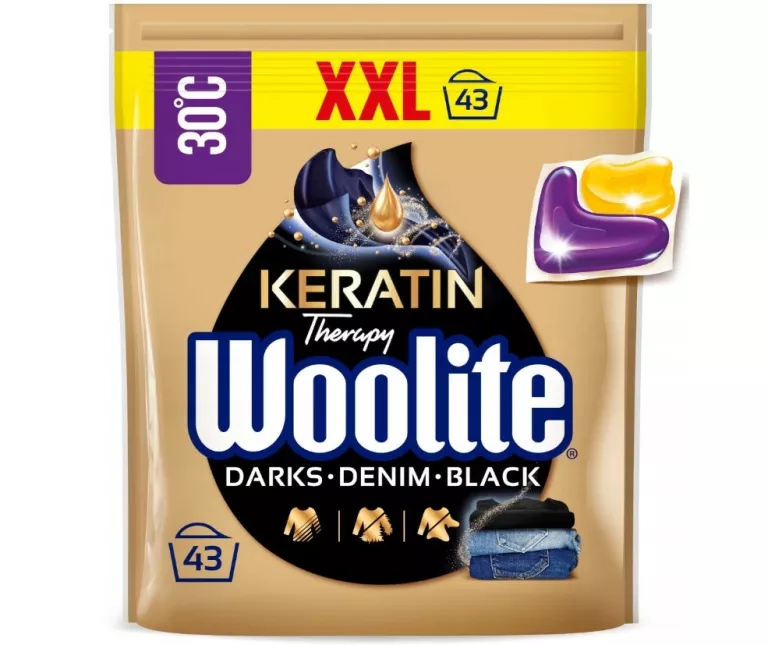 KAPSUŁKI WOOLITE KERATIN THERAPY DARK DENIM BLACK - 43 SZT