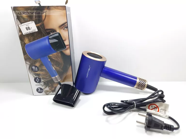 SUSZARKA DO WŁOSÓW NIEBIESKA KOMPLET