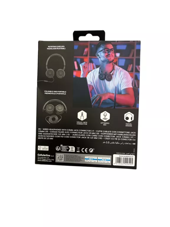 MUSIC SOUND COLOR JACK 3,5MM STEREO HEADPHONES