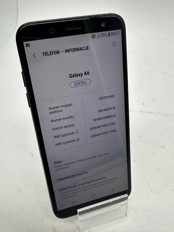 SAMSUNG A6  3/32GB 16 MP 3000MAH DS 5,6"