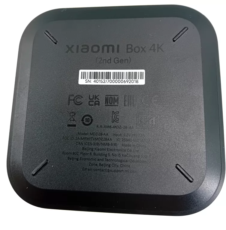 ODTWARZACZ MULTIMEDIALNY XIAOMI TV BOX S 3-GEN CZARNY MDZ-28-AA