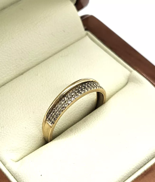 PIĘKNY ZŁOTY PIERŚCIONEK 1.84/585