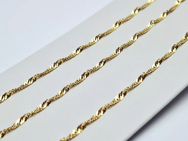 ZŁOTY PIĘKNY ŁAŃCUSZEK SINGAPUR [ 333 1,71G 46CM]