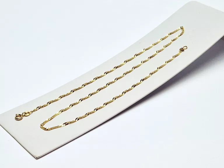 ZŁOTY PIĘKNY ŁAŃCUSZEK SINGAPUR [ 333 1,71G 46CM]