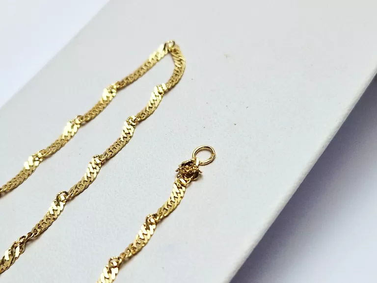 ZŁOTY PIĘKNY ŁAŃCUSZEK SINGAPUR [ 333 1,71G 46CM]