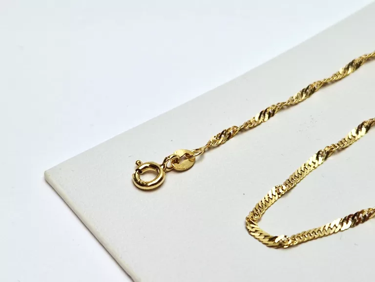 ZŁOTY PIĘKNY ŁAŃCUSZEK SINGAPUR [ 333 1,71G 46CM]