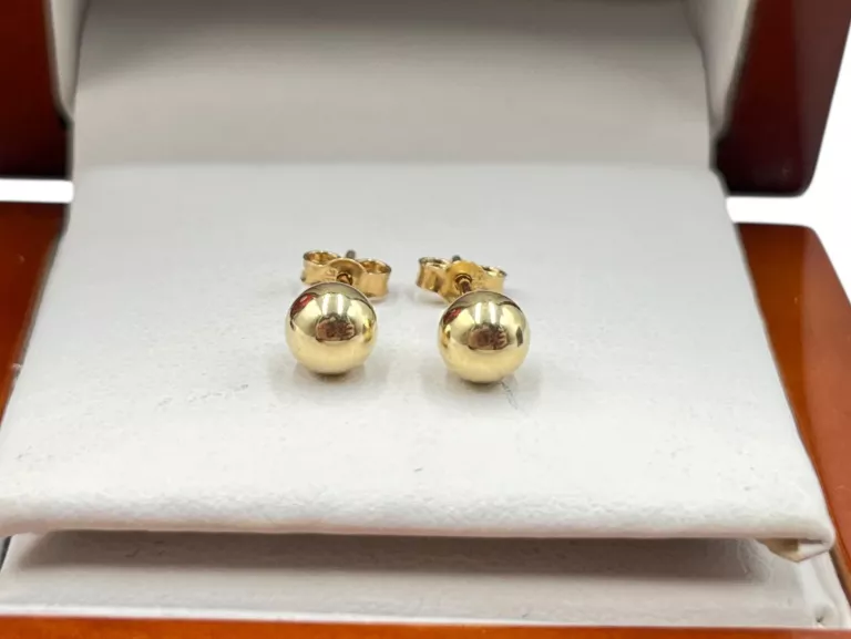 ŚLICZNE ZŁOTE KOLCZYKI KÓŁKA WG: 0,47G P: 585