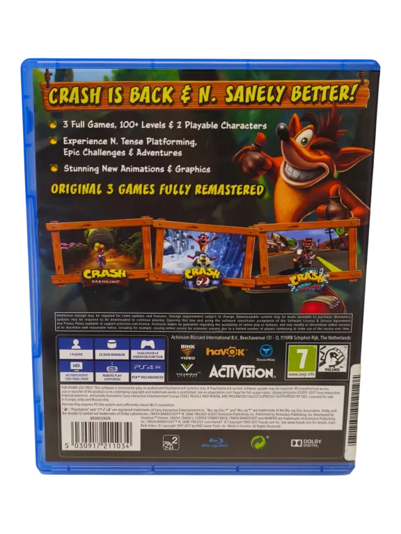 GRA CRASH BANDICOOT N'SANE TRILOGY NA PS4