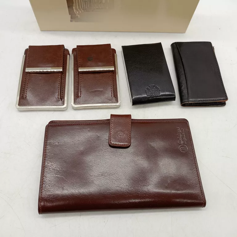 ZESTAW SKÓRZANY PORTMONETKI NA KARTY