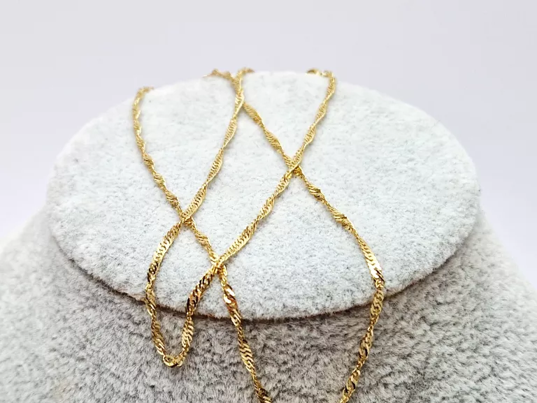 ZŁOTY PIĘKNY ŁAŃCUSZEK SINGAPUR [ 333 1,71G 46CM]