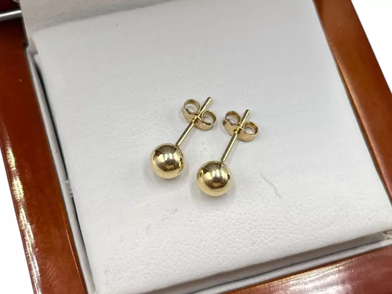 ŚLICZNE ZŁOTE KOLCZYKI KÓŁKA WG: 0,47G P: 585